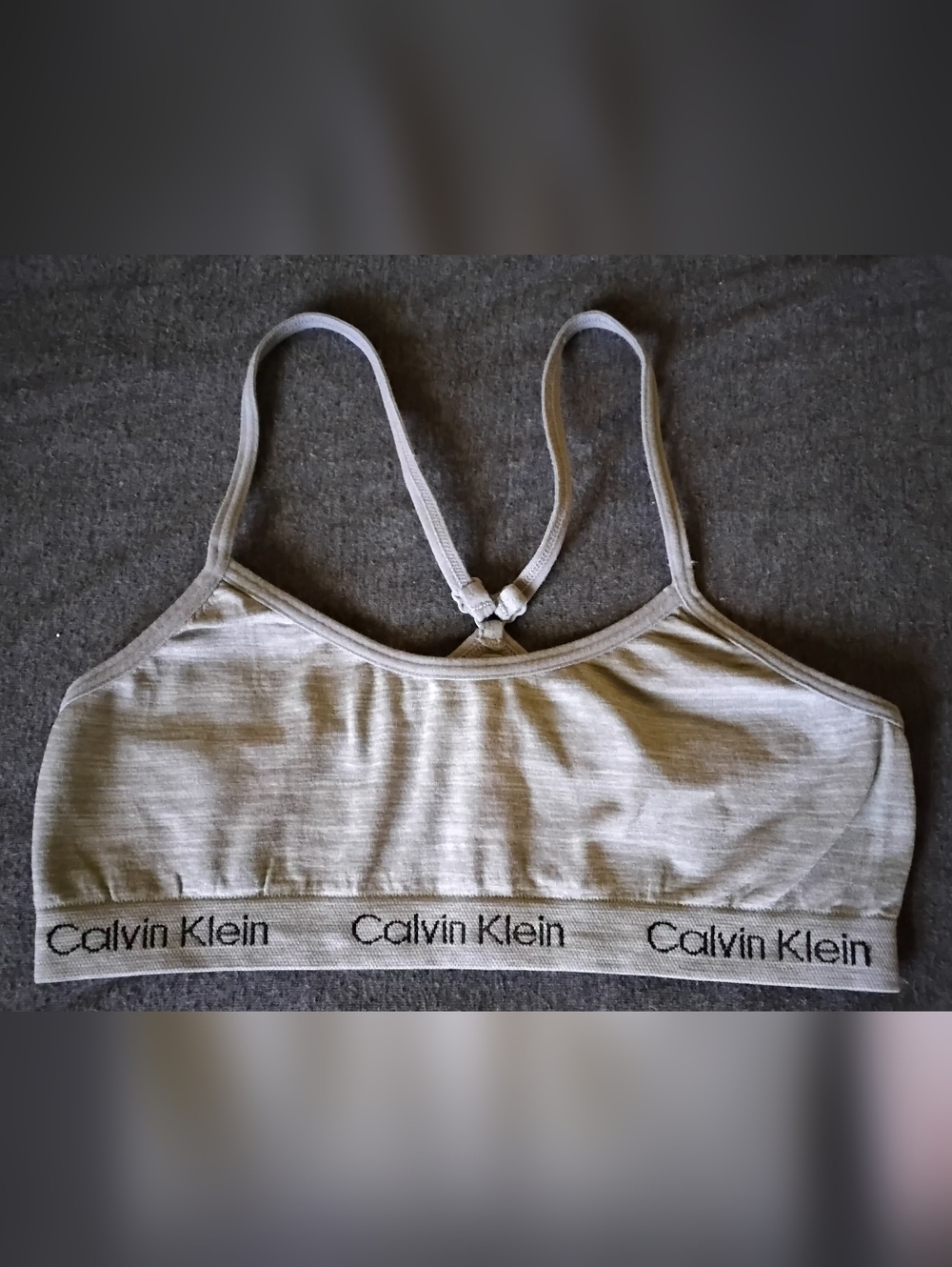 Calvin Klein Girls Sports Bra Bundle Size 6/6X Training Bras 2pk Gray Pink - Picture 3 of 7
